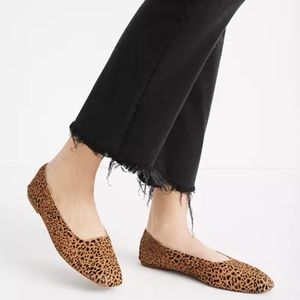 Madewell Cory Flat Leopard Calf Hair style# AE219